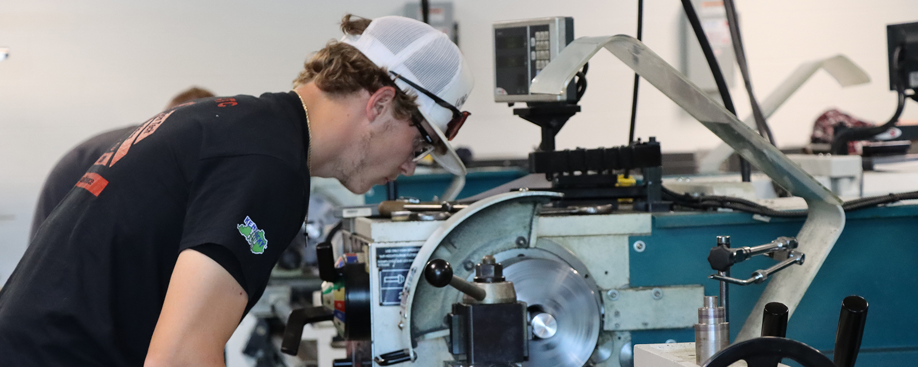 guy working on machine