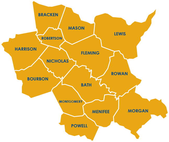 Map of MCTC Service Area counties.