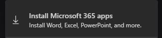 Click On Installer Microsoft 365 Apps