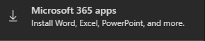 Image of Office 365 installation button