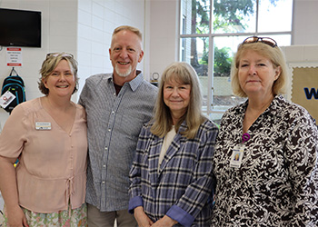 Left to Right – Dr. Laura McCullough, her husband Joe McCullough, former faculty member Linda Dunaway, and current nursing faculty member Dr. Rhonda Simms
