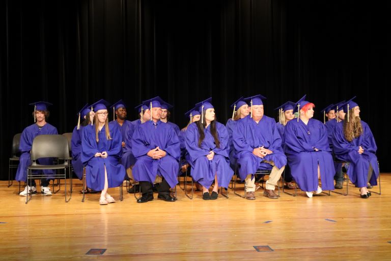 Graduates at the GED ceremony