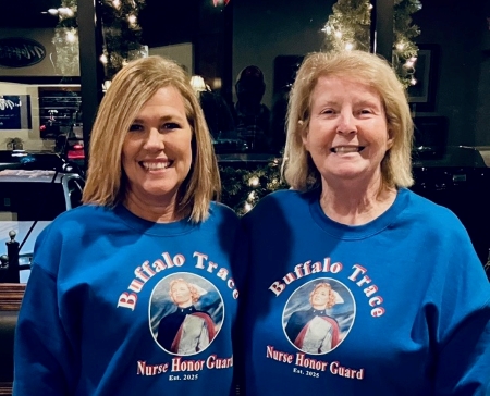 two Buffalo Trace Nurses Honor Guard nurses